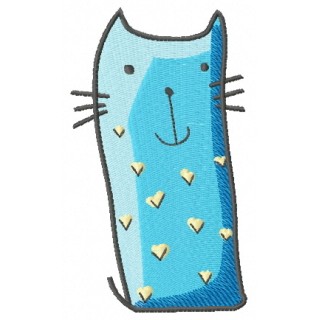 Funny cat 5 embroidery design - Embroidery Design