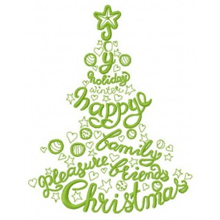 Fir-tree with wishes 2 embroidery design - Embroidery Design