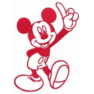 Mickey Mouse number one embroidery design - Embroidery Design