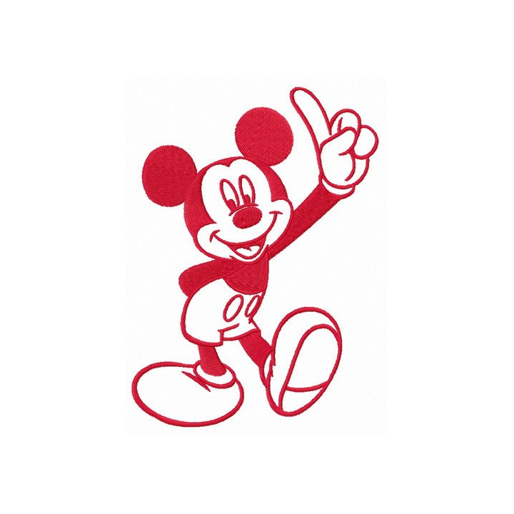 Mickey Mouse number one embroidery design - Embroidery Design