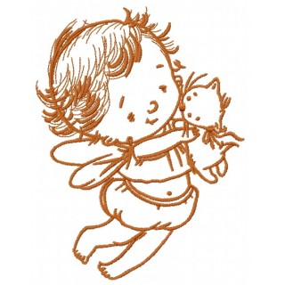 Baby cupid 7 embroidery design - Embroidery Design