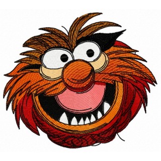 Animal smiling embroidery design - Embroidery Design