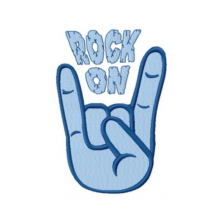 Rock on 2 embroidery design - Embroidery Design