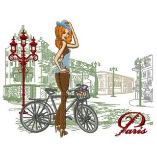 Cycling tour 2 embroidery design - Embroidery Design