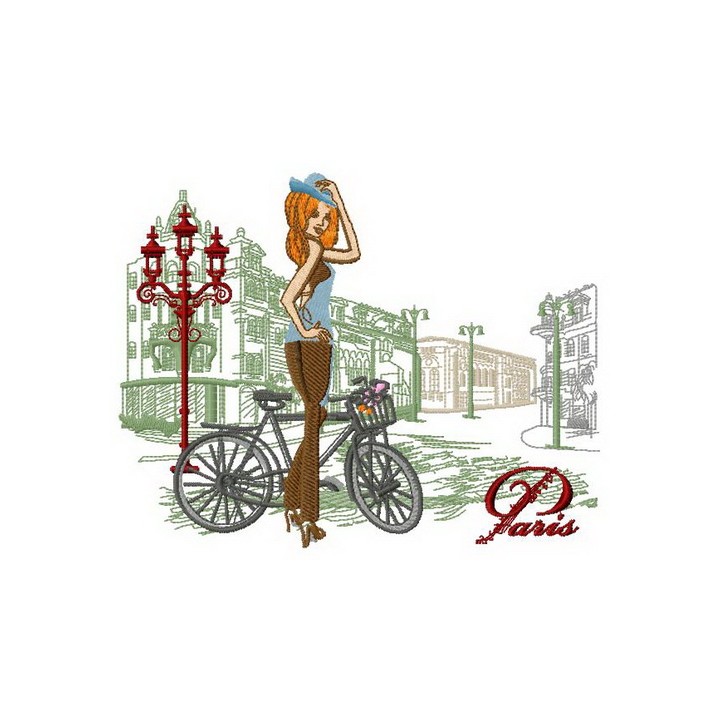 Cycling tour 2 embroidery design - Embroidery Design