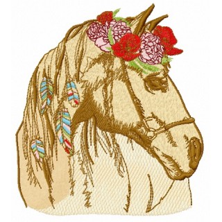 Romantic horse 8 embroidery design - Embroidery Design