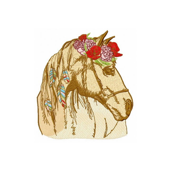 Romantic horse 8 embroidery design - Embroidery Design