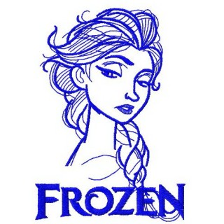 Elsa sketch 11 embroidery design - Embroidery Design