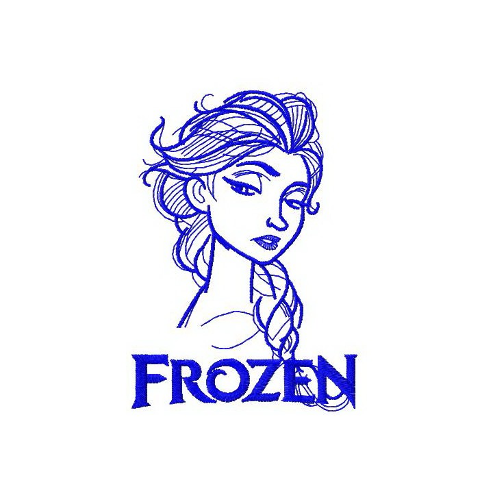 Elsa sketch 11 embroidery design - Embroidery Design