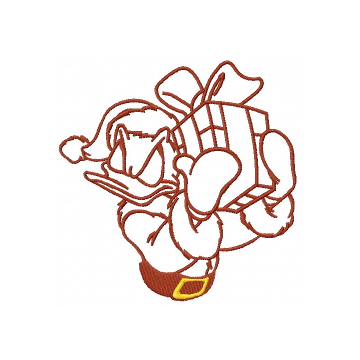 Donald's present 3 embroidery design - Embroidery Design