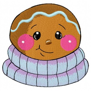 Gingerbread man 5 embroidery design - Embroidery Design