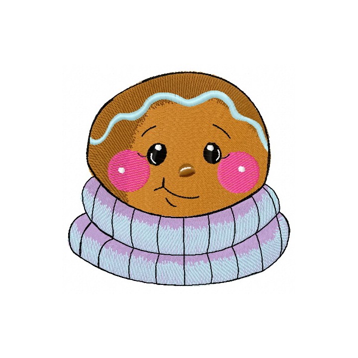 Gingerbread man 5 embroidery design - Embroidery Design