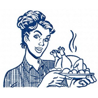 Roast turkey 2 embroidery design - Embroidery Design