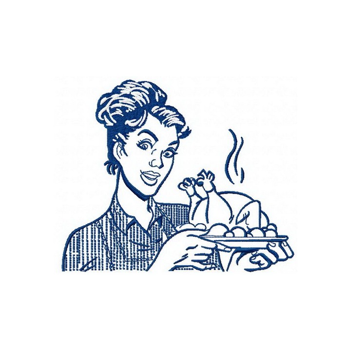 Roast turkey 2 embroidery design - Embroidery Design