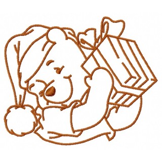 Winnie's present 3 embroidery design - Embroidery Design