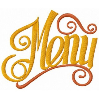 Menu embroidery design - Embroidery Design