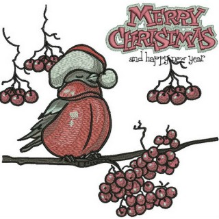 Bullfinch 3 embroidery design - Embroidery Design