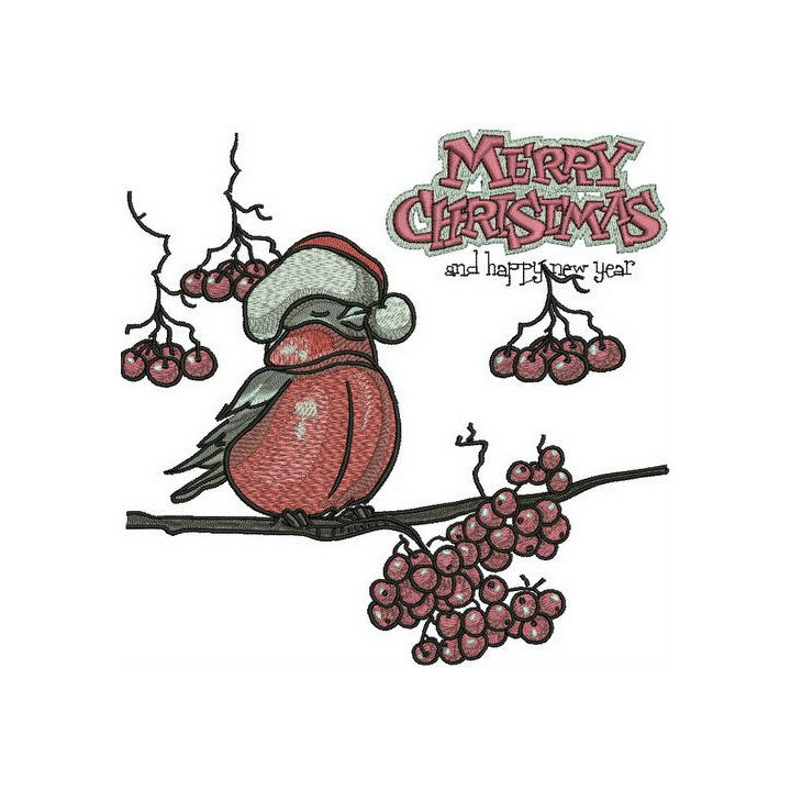 Bullfinch 3 embroidery design - Embroidery Design