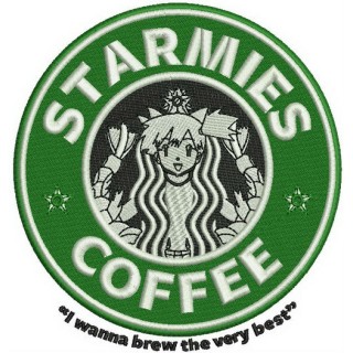 Starmies coffee embroidery design - Embroidery Design