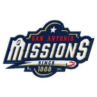 San Antonio Missions logo embroidery design - Embroidery Design