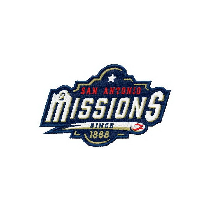 San Antonio Missions logo embroidery design - Embroidery Design