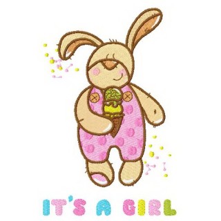 Yummy ice cream embroidery design - Embroidery Design