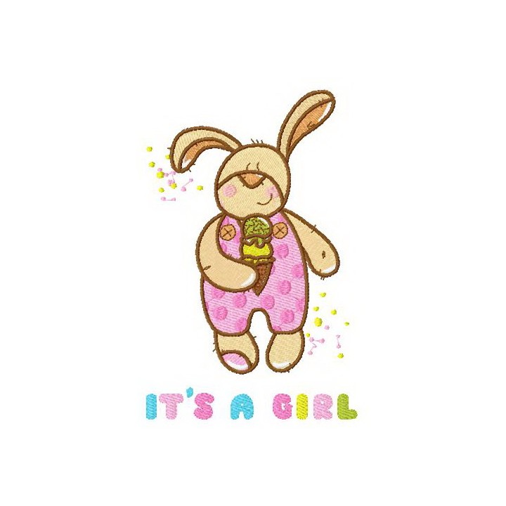 Yummy ice cream embroidery design - Embroidery Design