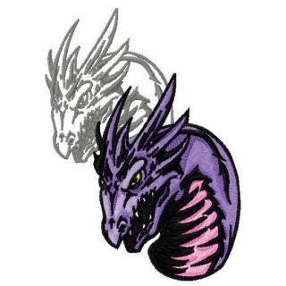 Dragon's shadow 2  embroidery design - Embroidery Design