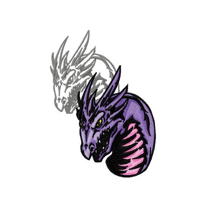 Dragon's shadow 2  embroidery design - Embroidery Design