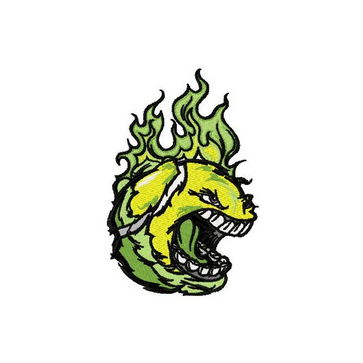 Angry tennis ball 1 embroidery design - Embroidery Design