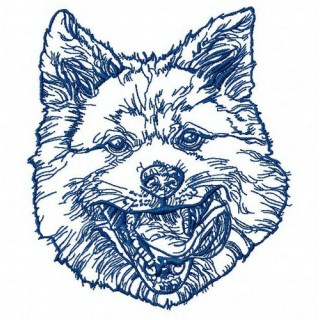 Japanese Akita 2 embroidery design - Embroidery Design
