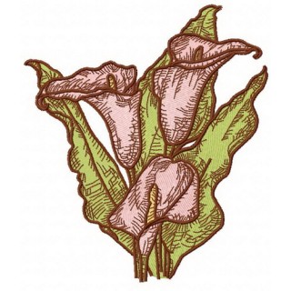 Calla lilies 2 embroidery design - Embroidery Design