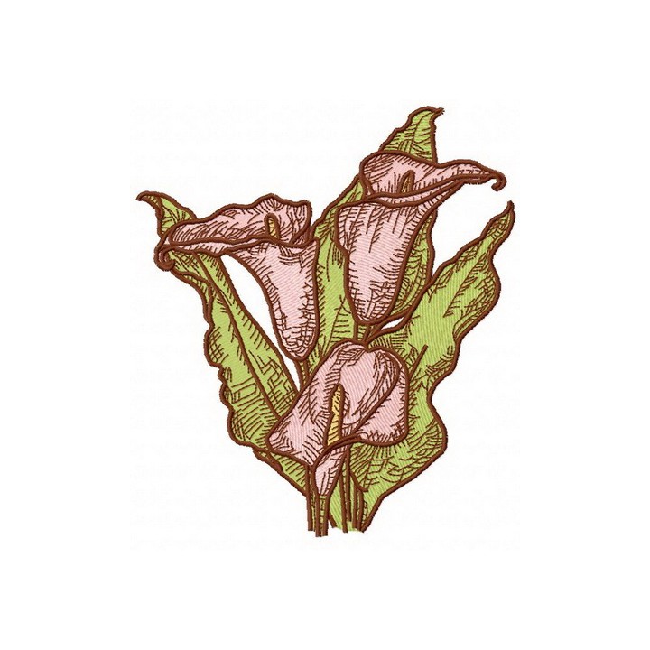 Calla lilies 2 embroidery design - Embroidery Design