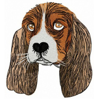 Muzzle of Spaniel embroidery design - Embroidery Design