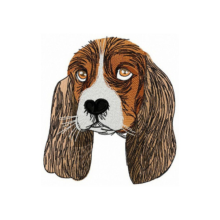 Muzzle of Spaniel embroidery design - Embroidery Design