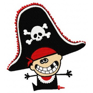 Happy pirate birthday 2 embroidery design - Embroidery Design