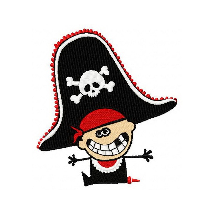 Happy pirate birthday 2 embroidery design - Embroidery Design