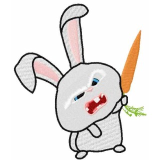 Snowball with carrot embroidery design - Embroidery Design