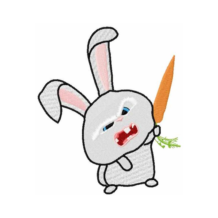 Snowball with carrot embroidery design - Embroidery Design