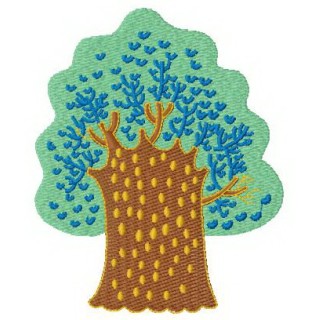 Magic tree embroidery design - Embroidery Design