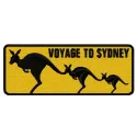 Voyage to Sydney embroidery design featuring iconic Australian landmarks and vibrant stitching patterns.