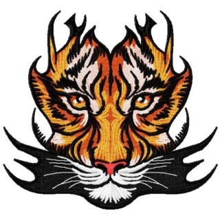 Majestic Tribal tiger embroidery design - Embroidery Design
