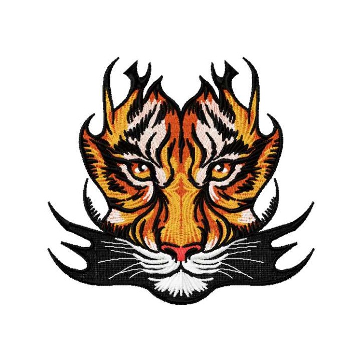Majestic Tribal tiger embroidery design - Embroidery Design