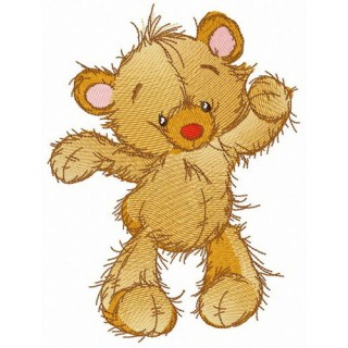 Teddy bear's crazy dance embroidery design - Embroidery Design