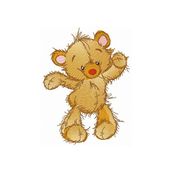Teddy bear's crazy dance embroidery design - Embroidery Design