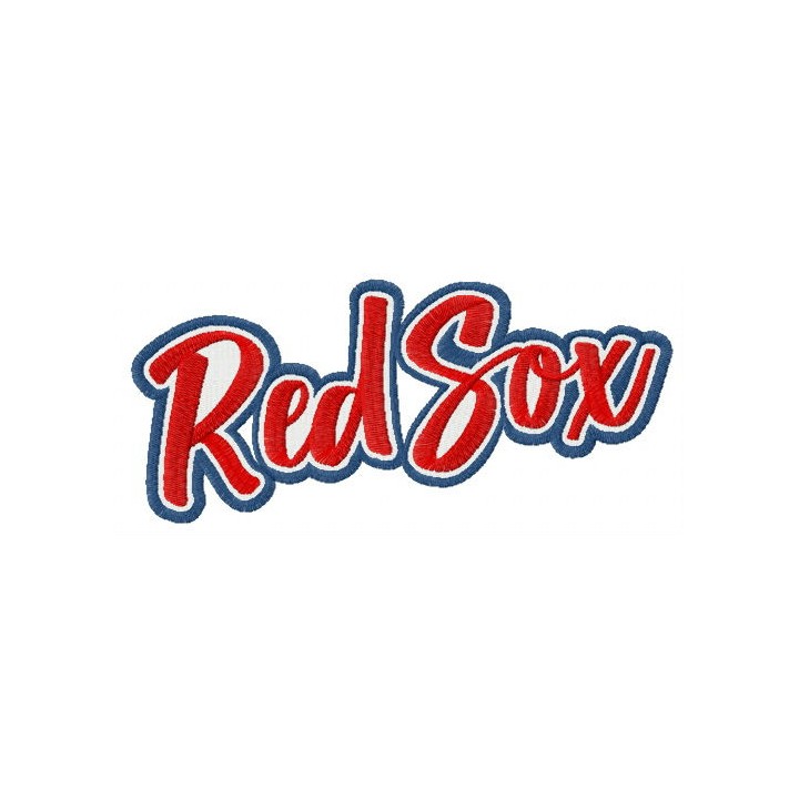 Red Sox wordmark logo embroidery design - Embroidery Design
