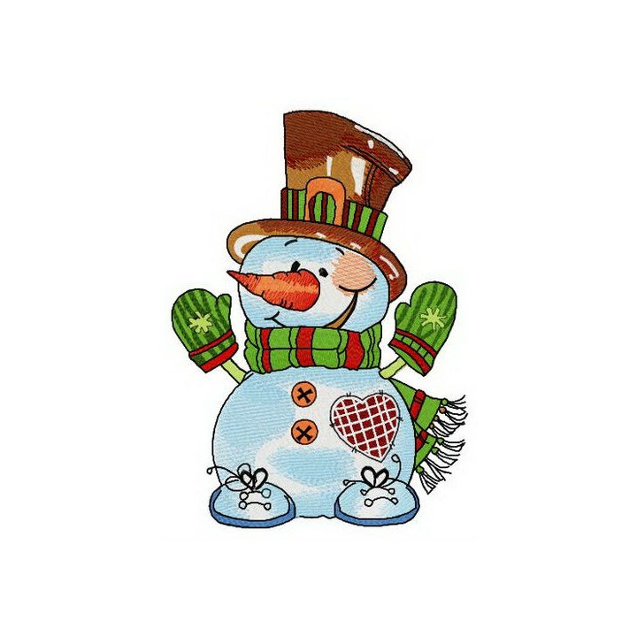 Snow gentleman embroidery design - Embroidery Design