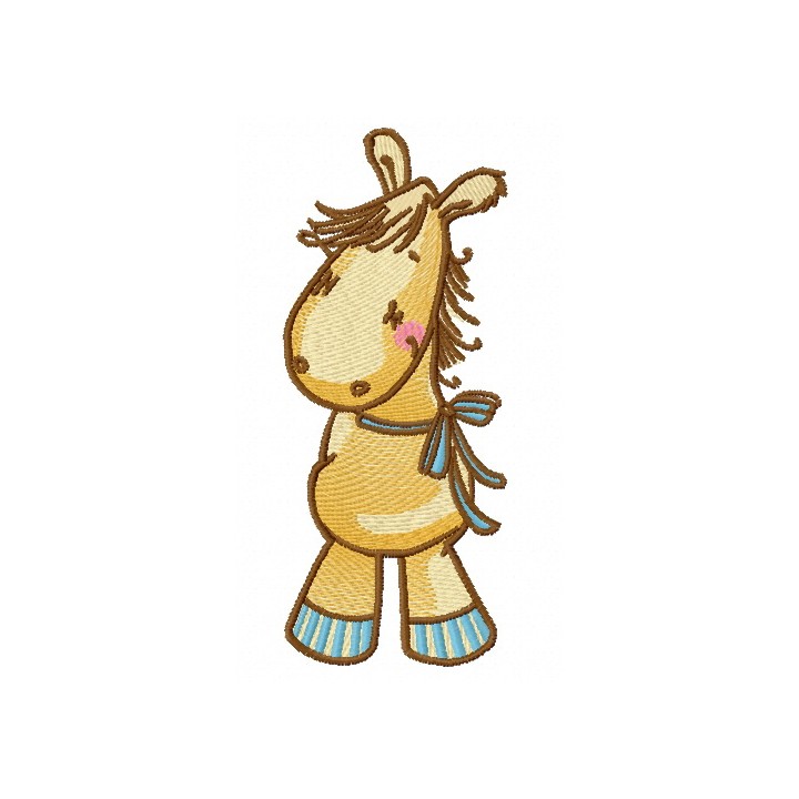 Cute pony 2 embroidery design - Embroidery Design