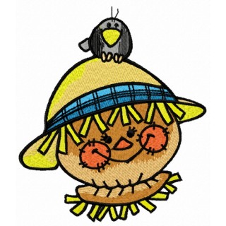 Friendly scarecrow 5 embroidery design - Embroidery Design
