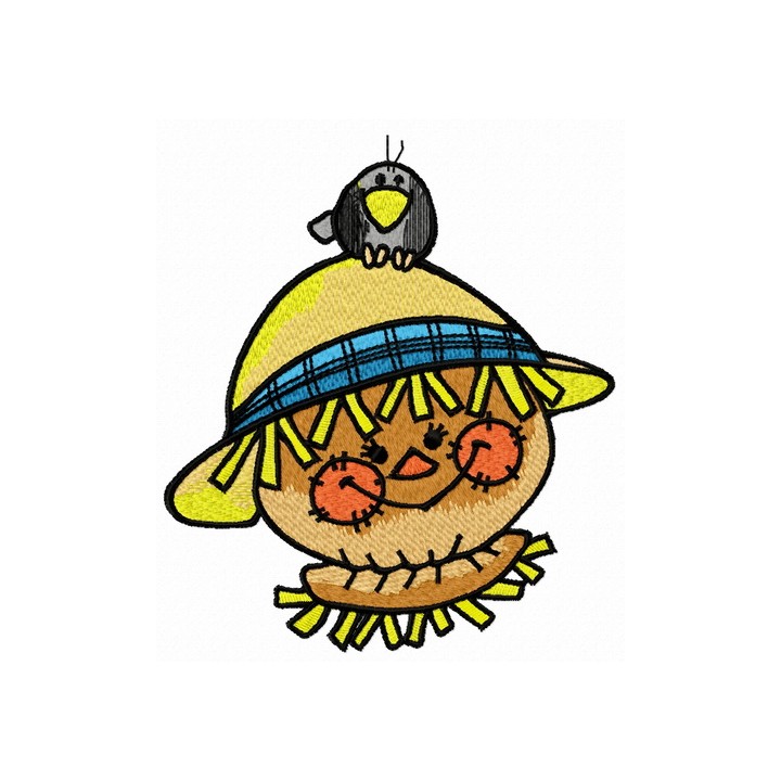Friendly scarecrow 5 embroidery design - Embroidery Design